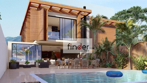 Imagem 1 de 13 de Casa De Condomínio À Venda Na Avenida Deble Luíza Derani. Casa Pé Na Areia, 500 M², 5 Suítes, Arquitetura Moderna, Piscina, Área Gourmet E 4 Vagas. - Ca1013