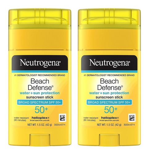 2 X Neutrogena Protetor Solar Beach Ultrasheer Stick Fps 50+