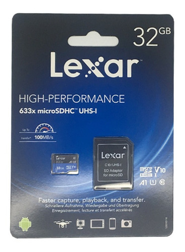 Memoria Lexar Micro Sd 32gb Highperformance 633x (119660)