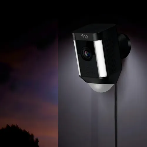 Cámara Ring Spotlight Wired Vigilancia Hd Alarma Led Sirena