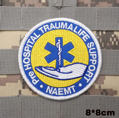 Parche Naemt Paramedico Bordado, Escudo, Tactico