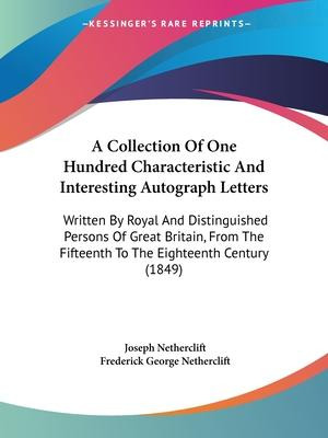 Libro A Collection Of One Hundred Characteristic And Inte...