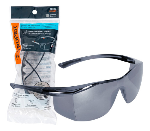 Lentes Seguridad, Mica Espejo Plata, Ultralite Truper 10822