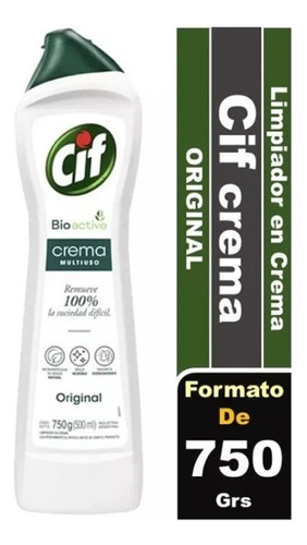  Cif Original En Crema Limpiador 750g 500ml X Unidad