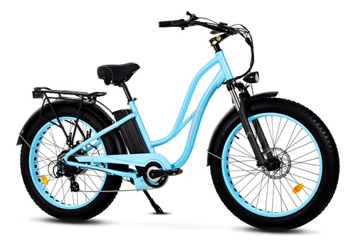 Bicicleta Electrica 750 W 26  Neumatico Grueso Para Montaña