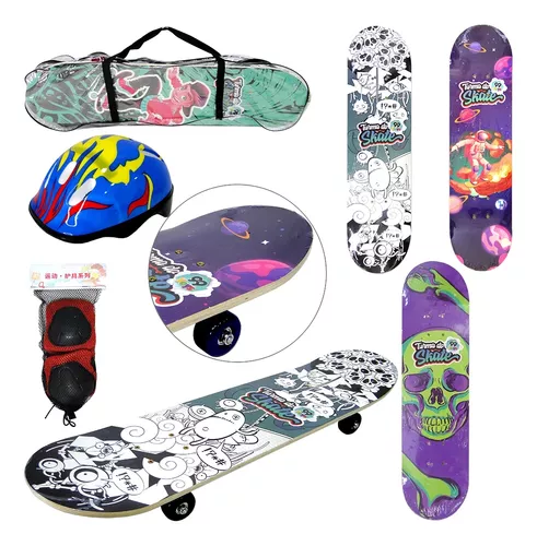 Skate Infantil Com Kit Proteção - 99 Toysfaça