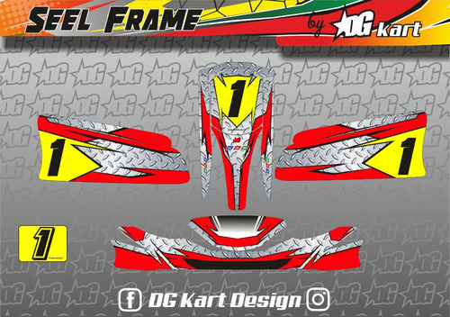 Kit Calcos Karting Laminadas Brillante - Steel Frame