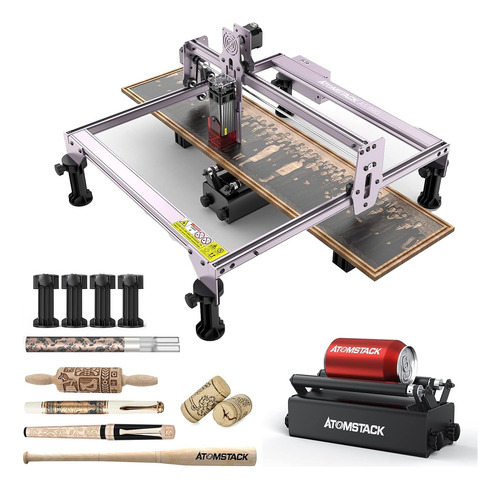 Atomstack A5 Pro Máquina De Gravura A Laser Com R3 360° Rolo