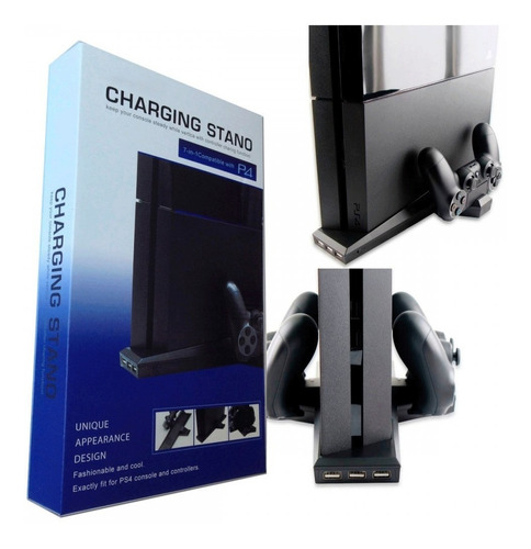 Base Stand Ps4 7 En 1 Ventilador /slim / Lhua Store