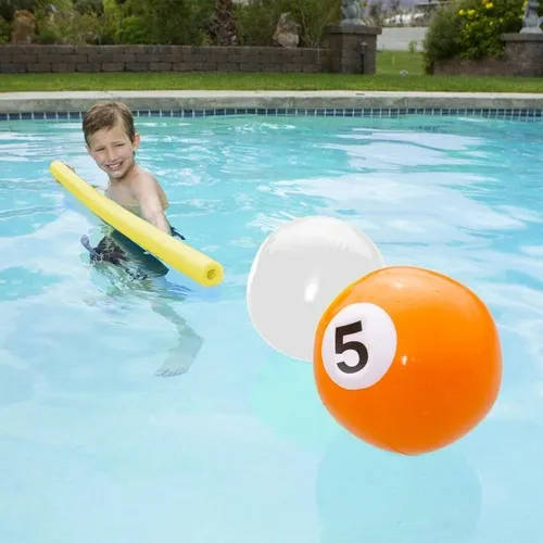 Juego Pelotas De Billar Inflables Piscina Playa Verano