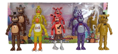  Five Nights At Freddy's Kit 5 Figuras Con Luz