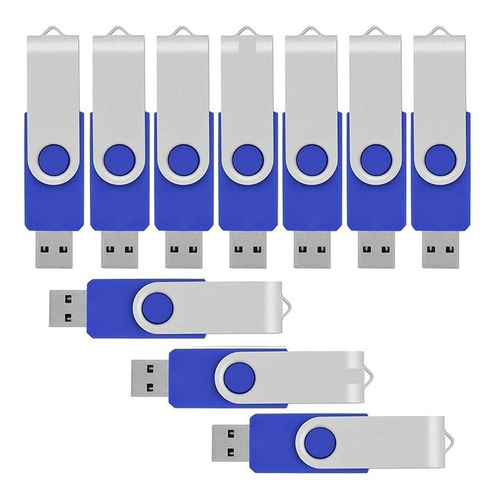 Unidad Metal Mb Gb Pen Drive Memoria Stick Disco Thumb Azul