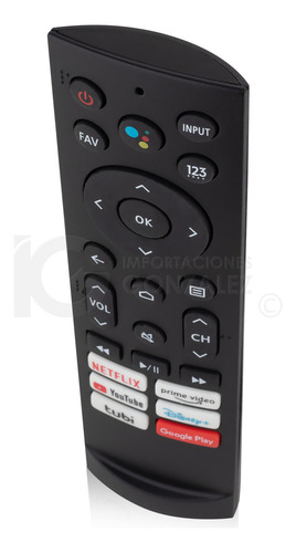 Control Remoto Compatible Con Pantallas Hisense Android Tv Erf3b90h + 4 Pilas AAA