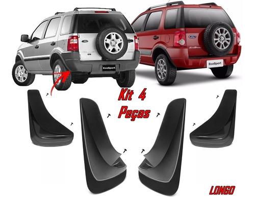 Kit 4 Peça Flap Lameiro Apara Barro Ecosport 2003 05 A 2012