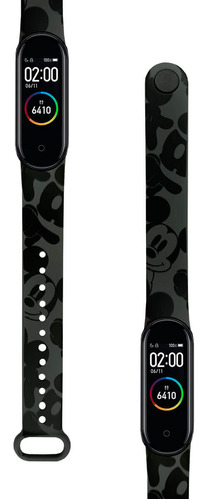 Correa Compatible Xiaomi Mi Band 4 Y 3 Mickey Mouse Dark