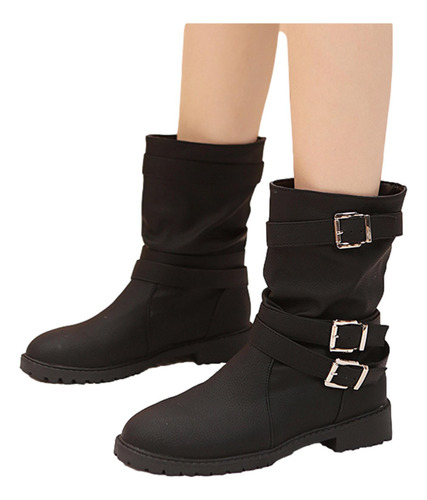 Botas De Mujer M F28m De Invierno Para Tacón Bajo, Cómodas A