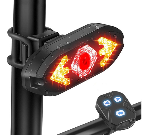 Luz Trasera De Bicicleta Con Intermitentes, Impermeable