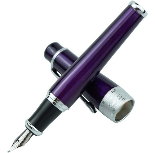 De Lujo Purpura Pluma De Caligrafia Asiatica Punta Dobl...