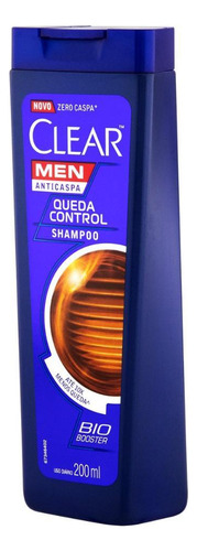 Kit 3 Shampoo Anticaspa Clear Men Queda Control 200ml