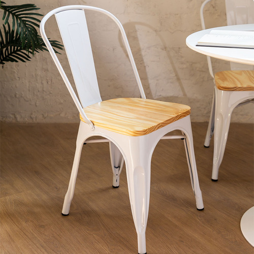 Sillas Dejaus Tolix Madera, Set De 2 Unidades