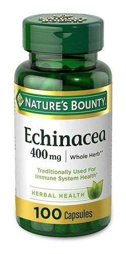 Equinácea Echinacea 100 Cápsulas 400 Mg Nature's  Bounty