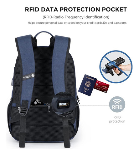 Mochila Para Computadora Portátil De 17 Pulgadas De Swissdig