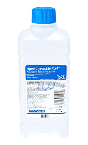 Agua Inyectable Para Irrigación 1000 Ml