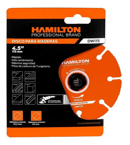 Imagen 3 de 3 de Disco Corte Amoladora 115 Mm Pvc Madera Con Clavos , Yeso