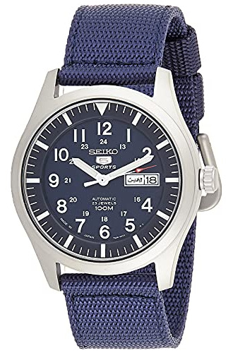 Seiko 5 Reloj De Marca Azul Automático Hombre 33nme