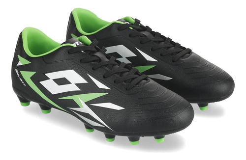 Zapatilla Fútbol Hombre Lotto Solista Fg Negro/verde