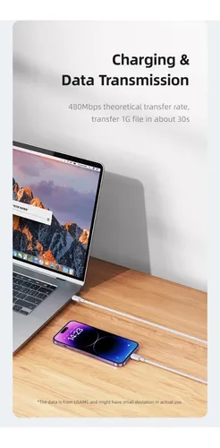 Cabo Turbo Para iPhone Pd 20w Usb Tipo C