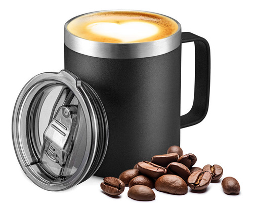 Taza Café Doble Capa Antiderrame Acero Multifunción 14oz