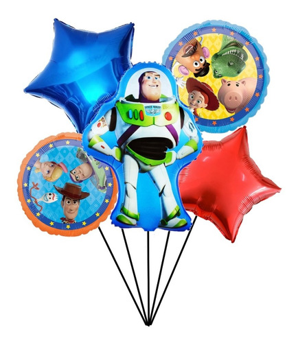Globos Buzz Lightyear Toy Story  X 5 Piezas 