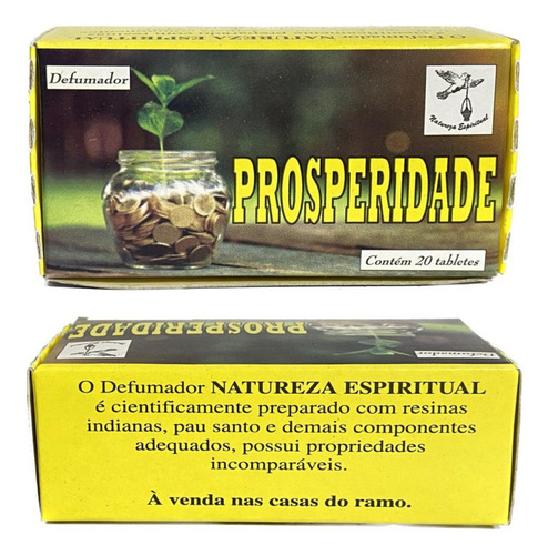 Defumador Incenso De Ambiente Prosperidade Caixa Com 20