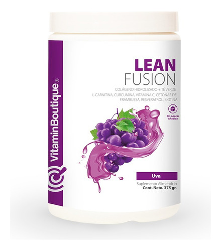 Vitamin Boutique Colageno Lean Fusion 375 Gr 30 Serv Sabor Uva