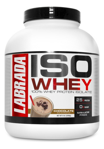 Proteina Labrada Iso Whey 5 Libras Gluten Free 71 Servicios Sabor Chocolate