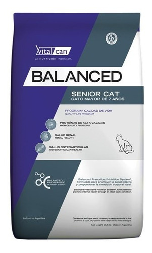 Vitalcan Balanced Gato Senior X 7.5 Kg