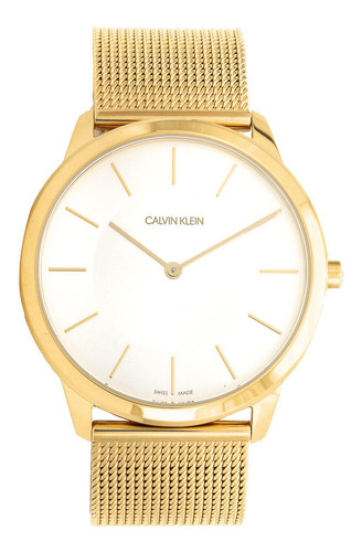 Relógio Masculino Calvin Klein Minimal Aço Dourado K3m2t526