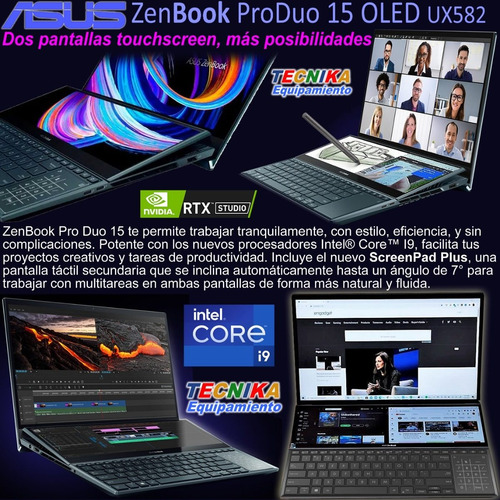 Imagen 4 de 9 de Asus Zenbook Pro Duo 15 Oled 4k Touch I9 32gb 1tb Rtx3070ti