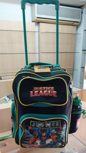 Imagen 3 de 6 de Morral Con Ruedas Maleta Niños Liga De La Justicia