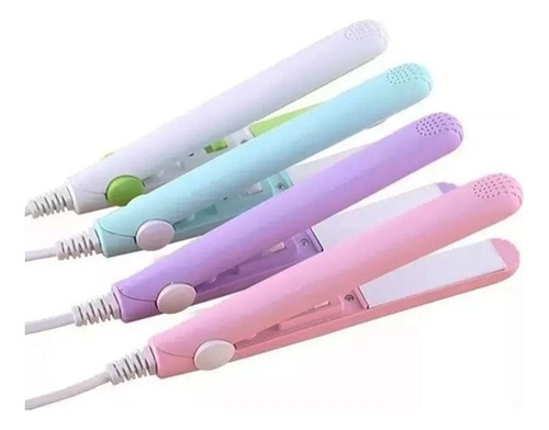 Mini Chapinha Prancha De Cabelo Portátil Com Case Transporte Cor Violeta