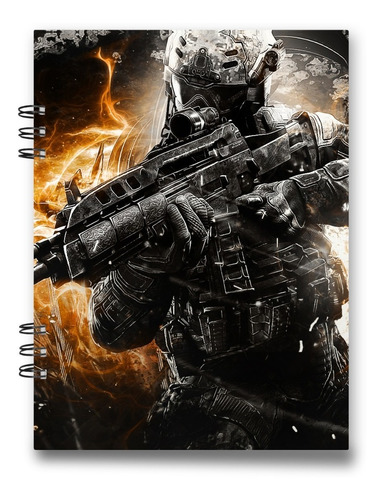 Imagen 5 de 5 de Cuaderno Call Of Duty 15x20 Cms Media Carta 100 Hojas