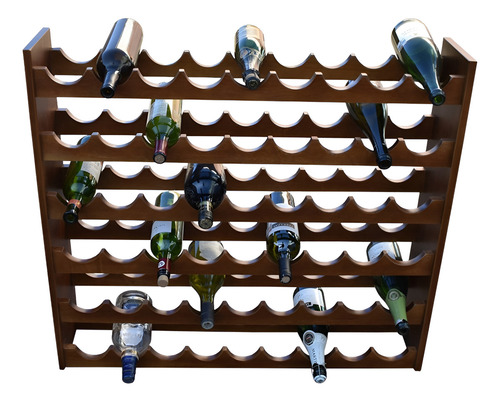Cava 100% Madera De 54 Botellas Hogare Hlw Color Nogal