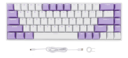 Teclado Mecánico Azul De 68 Teclas, 60% Intercambio En Calie