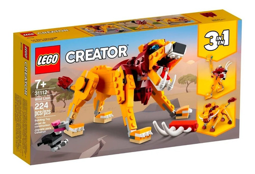 Bloques Para Armar Lego® Creator León Salvaje 3 En 1 31112