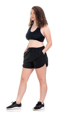 Short para hotsell academia plus size