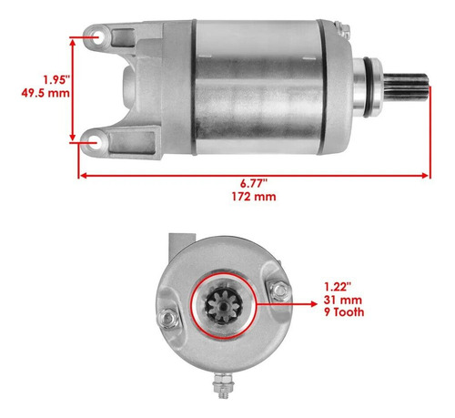 Starter For Polaris Atv Predator 500 2003 2004 2005 2006 Cck