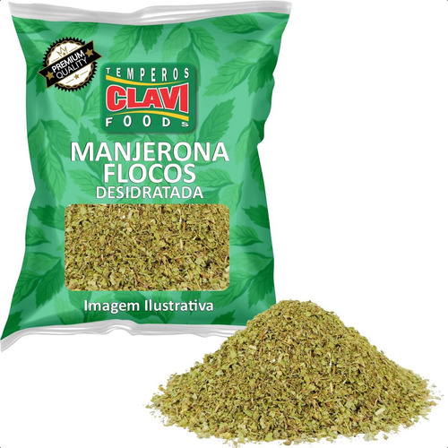 Manjerona Desidratada Flocos 01kg Premium