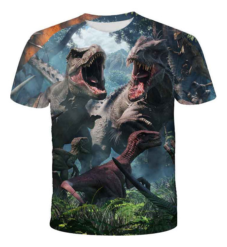 Camiseta Con Estampado 3d De Dinosaurios De Parque Jurás [u]