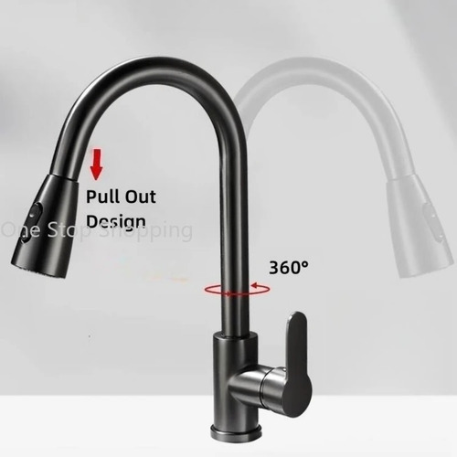 Grifos De Cocina Extraíbles Con Caño 360 Que Giran En Calien